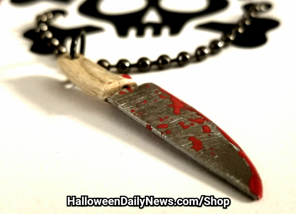 6 Pieces Small Bloody Chef Knife Charm Pendants, Dexter Jewelry, Halloween  